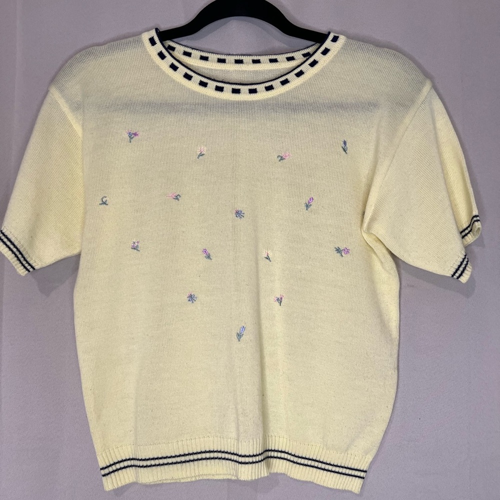 Vintage Floral Knit Top